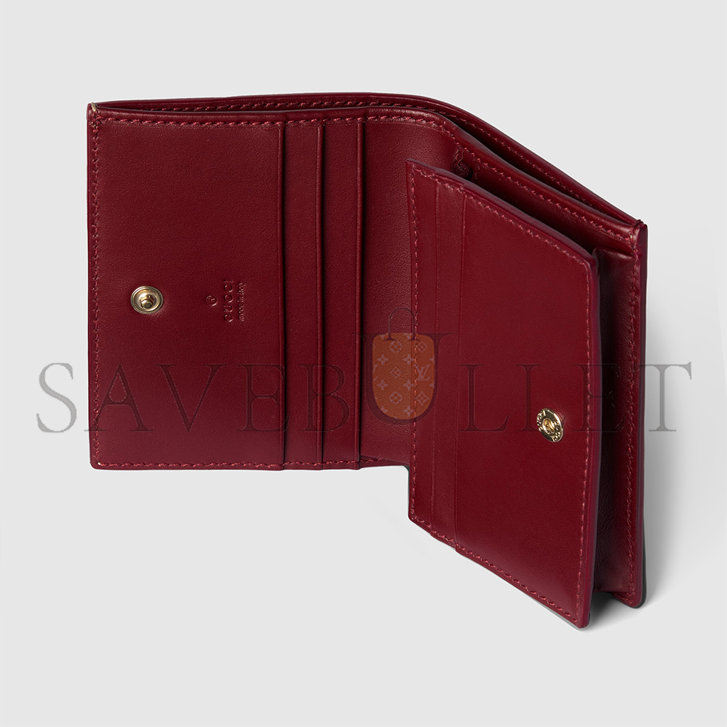 GUCCI GG MINI WALLET WITH DOG DETAIL 818767 (11*8*3cm) GUCCI GG MINI WALLET WITH DOG DETAIL 818767 (11*8*3cm)